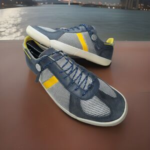 Plae‎ Butler Shoes Sneakers Dress Mens Size 10 Womens 11.5 Blue Yellow Preppy